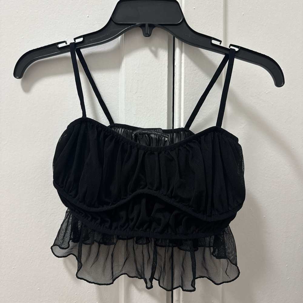 Urban Outfitters black crop top with flowy bottom